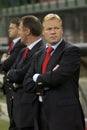 The Ajax coach , Ronald Koeman, before the match